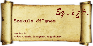 Szekula Ágnes névjegykártya